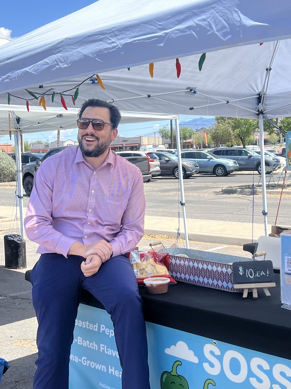 Robert at the SOSS market booth