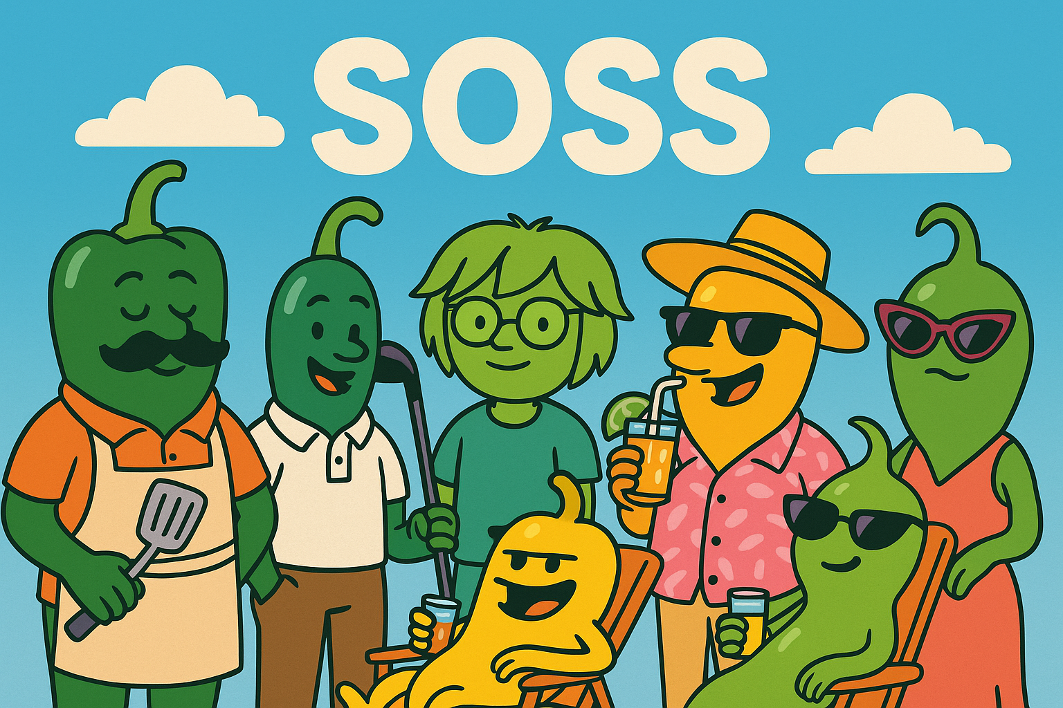 The SOSS Co. illustrated pepper characters
